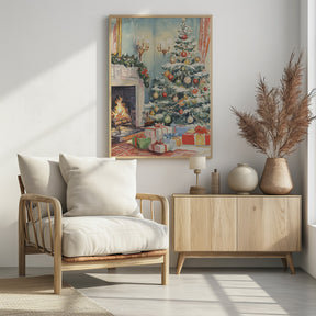 Christmas Living Room Poster