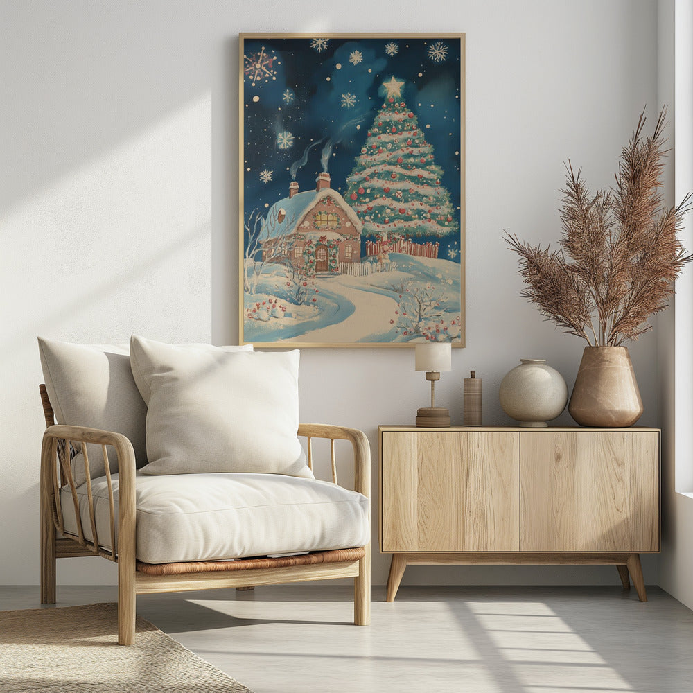 Snow Christmas Town Poster