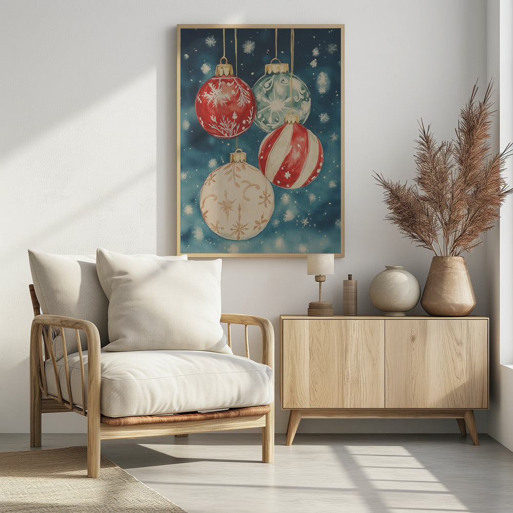 Christmas Ornaments III Poster