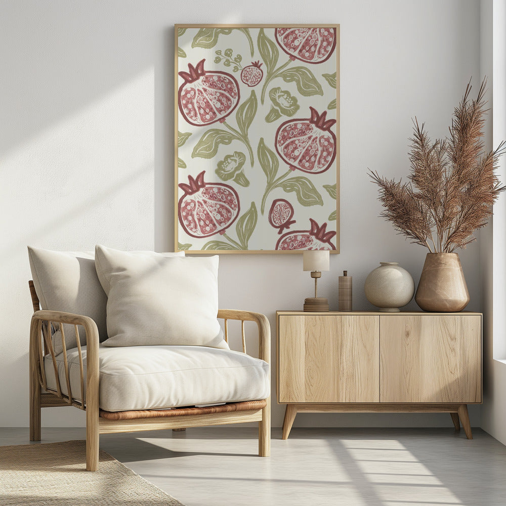 Pomegranates Pattern Poster