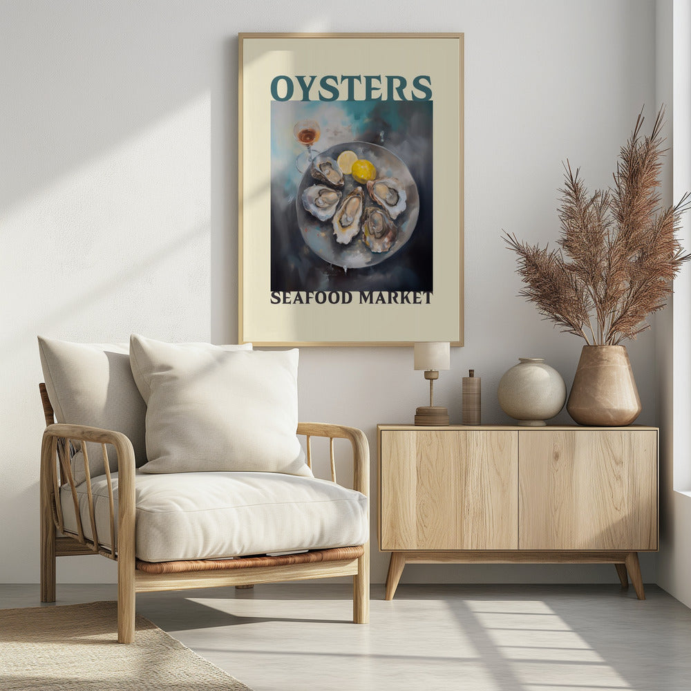 Oysters Seafood Market Poster