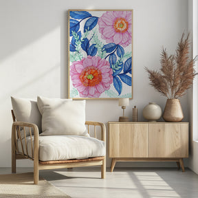 Pink Florals Poster