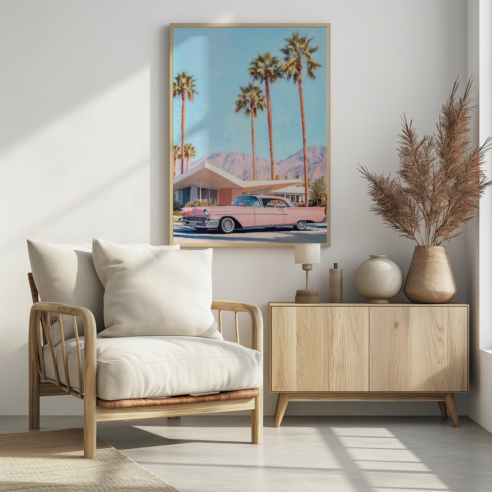 California Vintage Car Poster