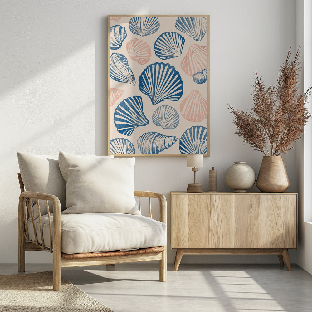 Seashell Pattern Poster