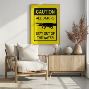 Caution   Alligators Poster