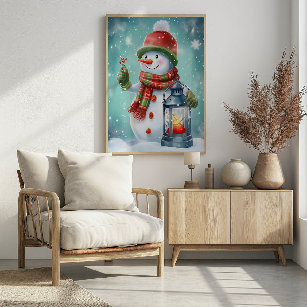 Cute Snowman No 2 Poster