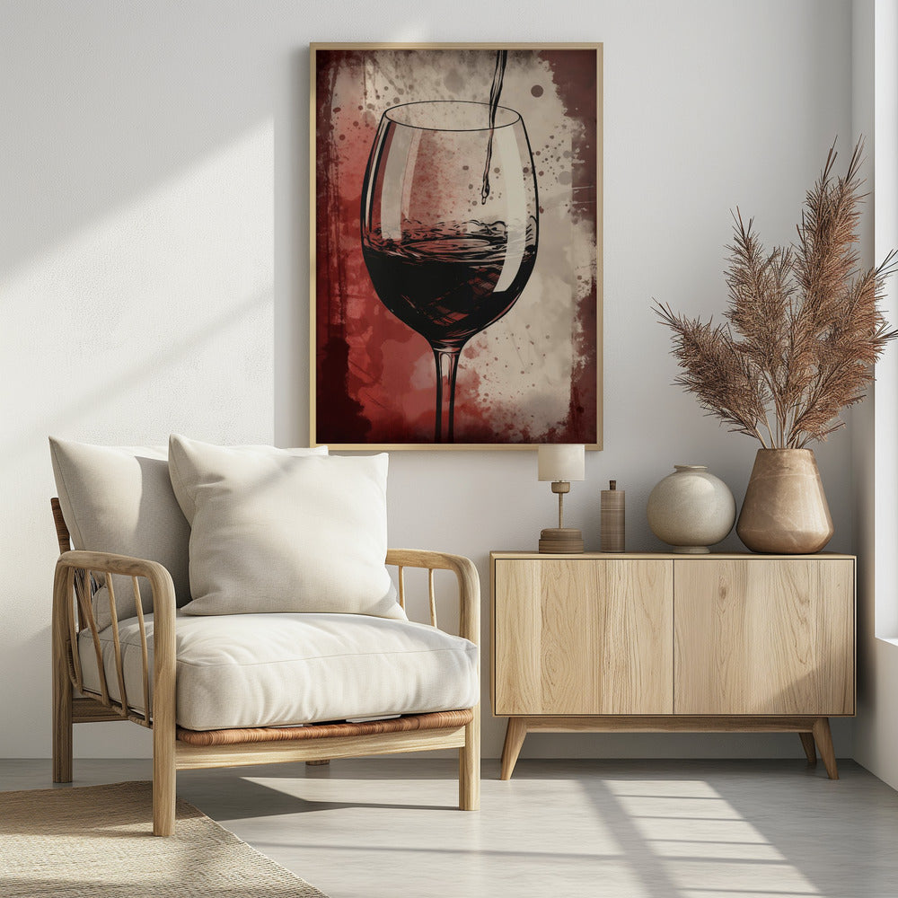 Red Red Wine No 5 Poster