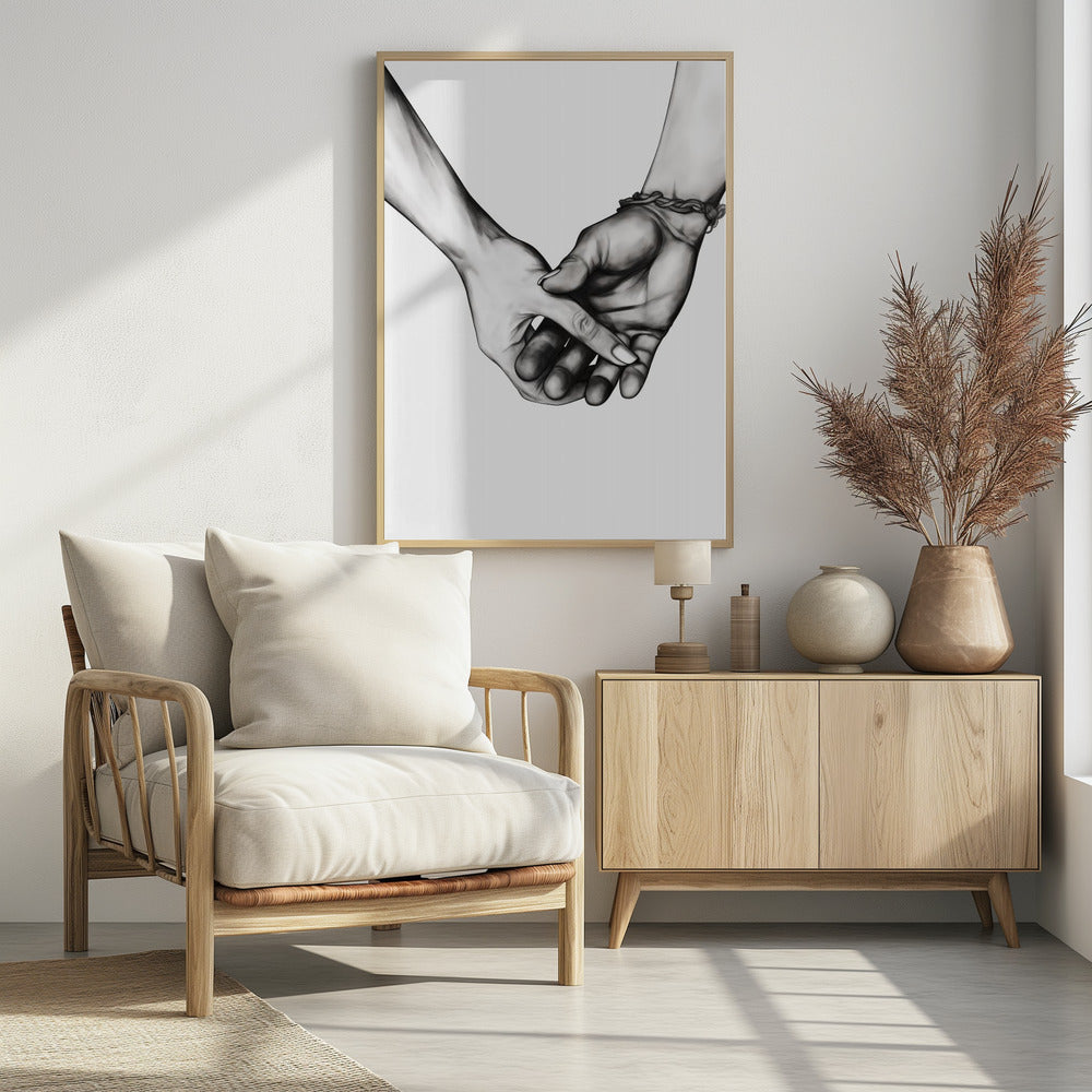 Holding Hands Poster