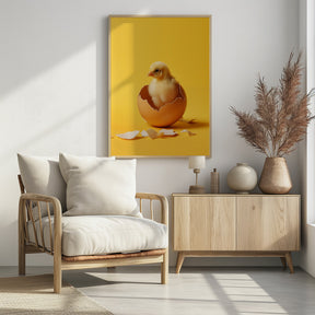 Hatched chicken Poster