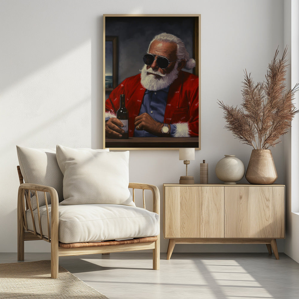 Sun Tan Claus Poster