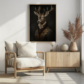 Stag Portrait Poster