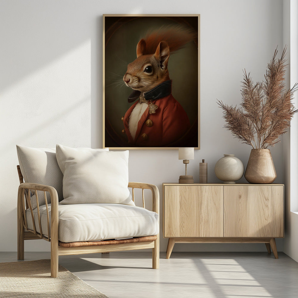 Squirrel Portrait Poster