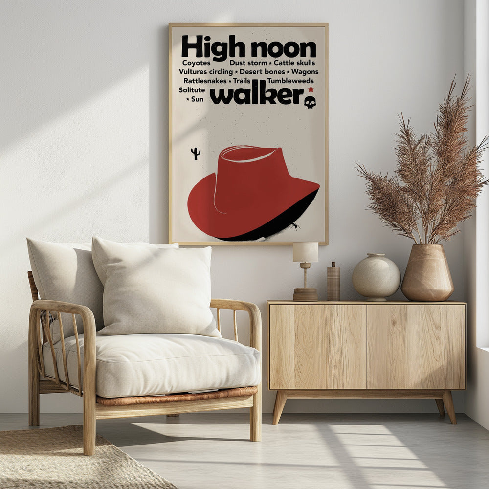 Western cowboy hat print Poster