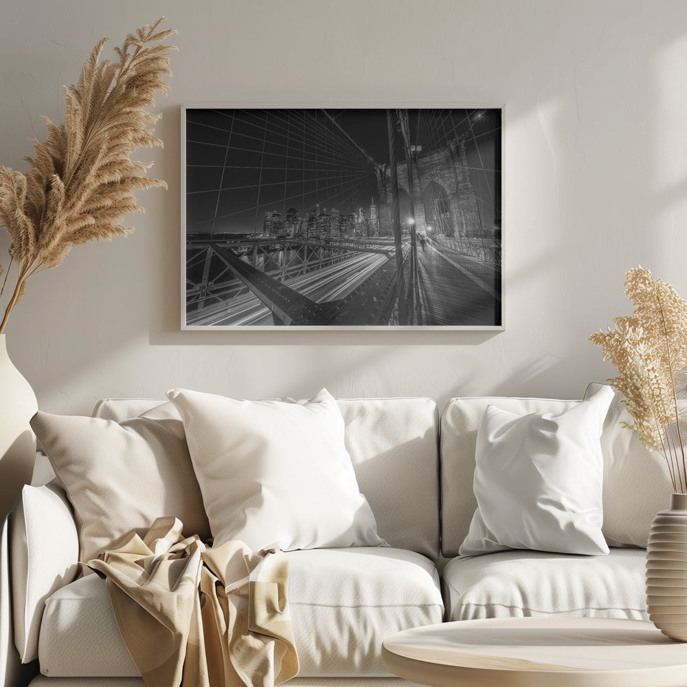 Brooklyn bridge lights Poster