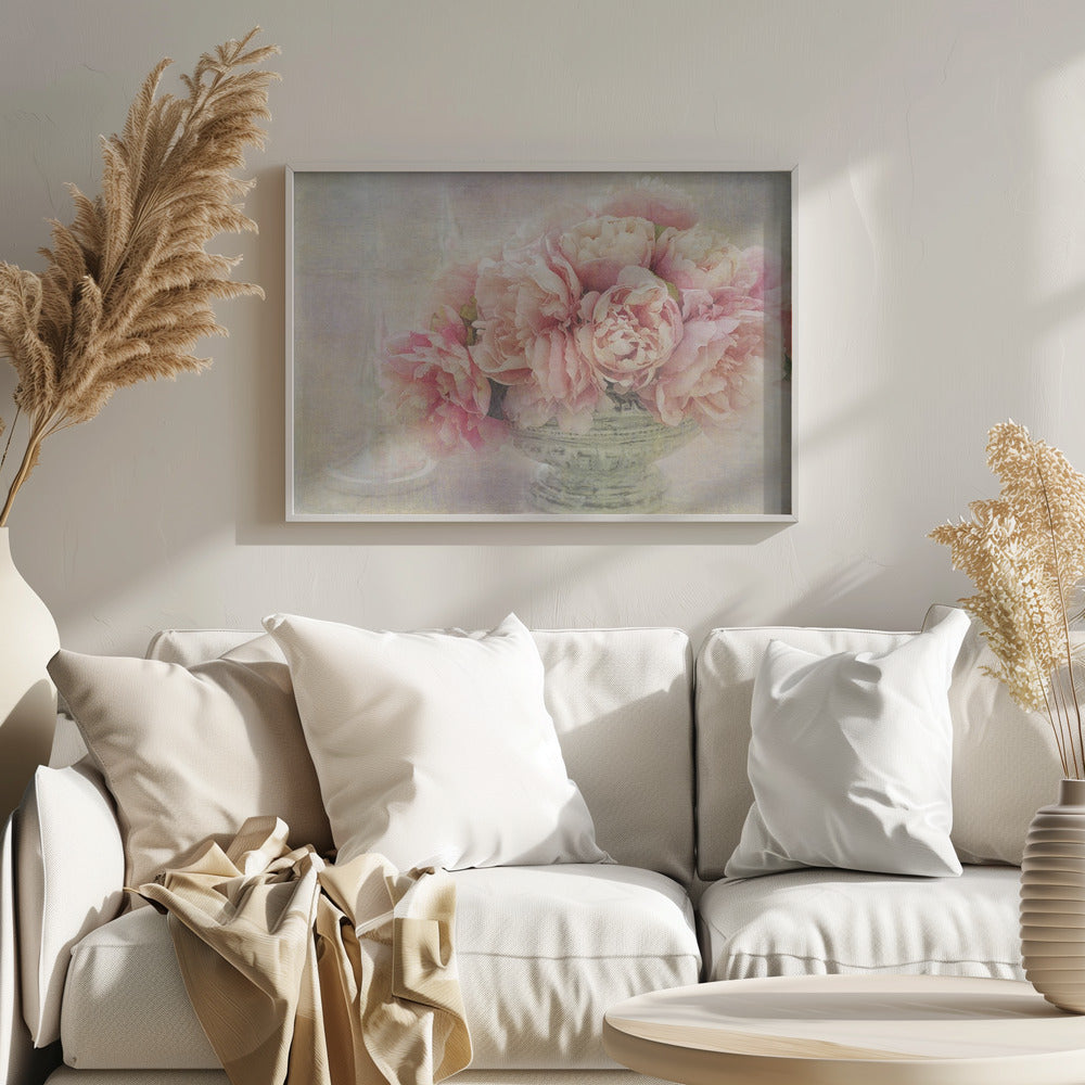 A Posy of Pink Peonies Poster