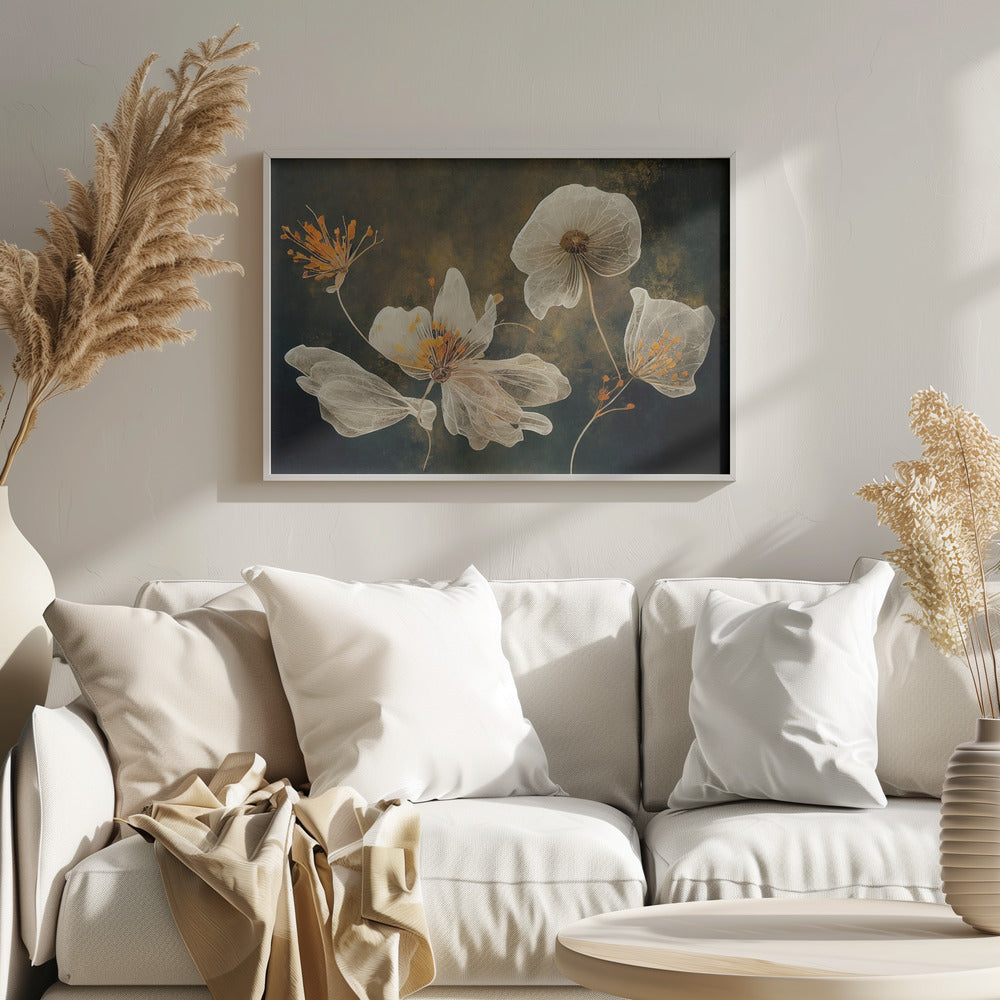 Transparent Flowers Poster