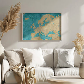 Lexy detailed Europe map Poster