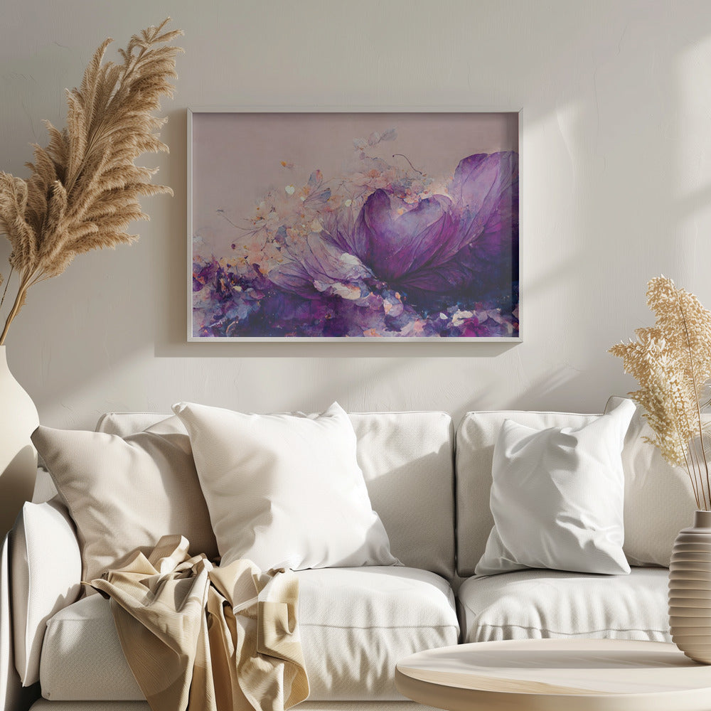 Purple Wild Flowers Poster