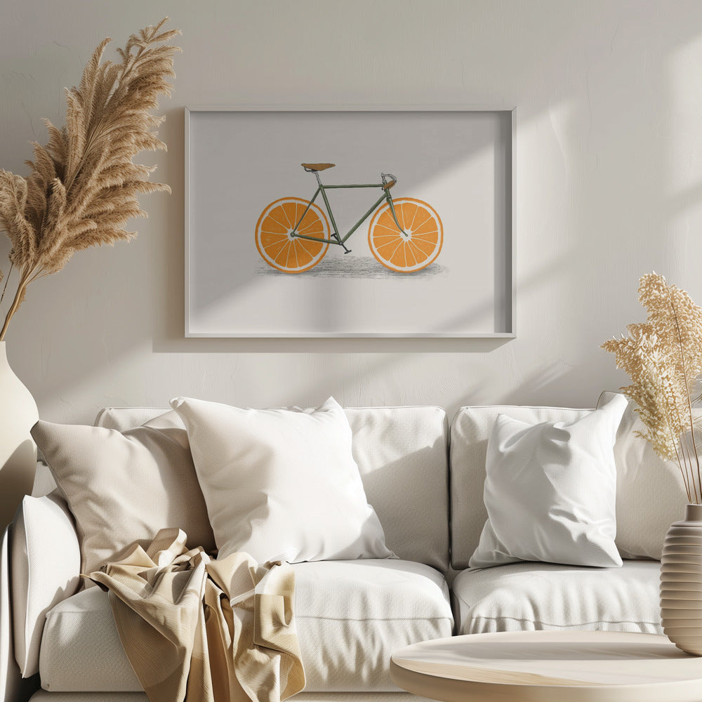 Orange Wheels Poster