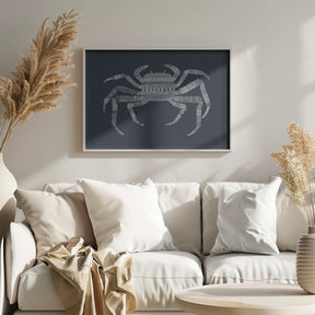 Crab Blue Poster Blue Poster