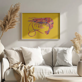 Prawn On Yellow Poster