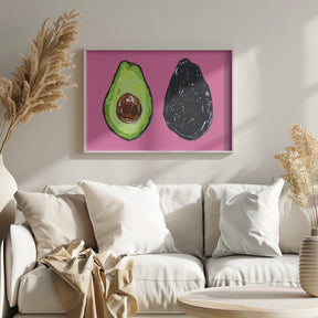 Avocado On Pink Poster