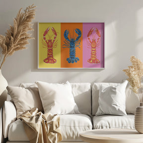 Lobster Langoustines Pop Art 3 Poster