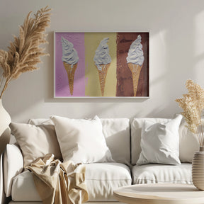 Ice Creams On Neapolitan Poster