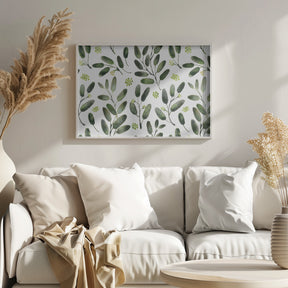 Lisa watercolor seeded eucalyptus pattern Poster