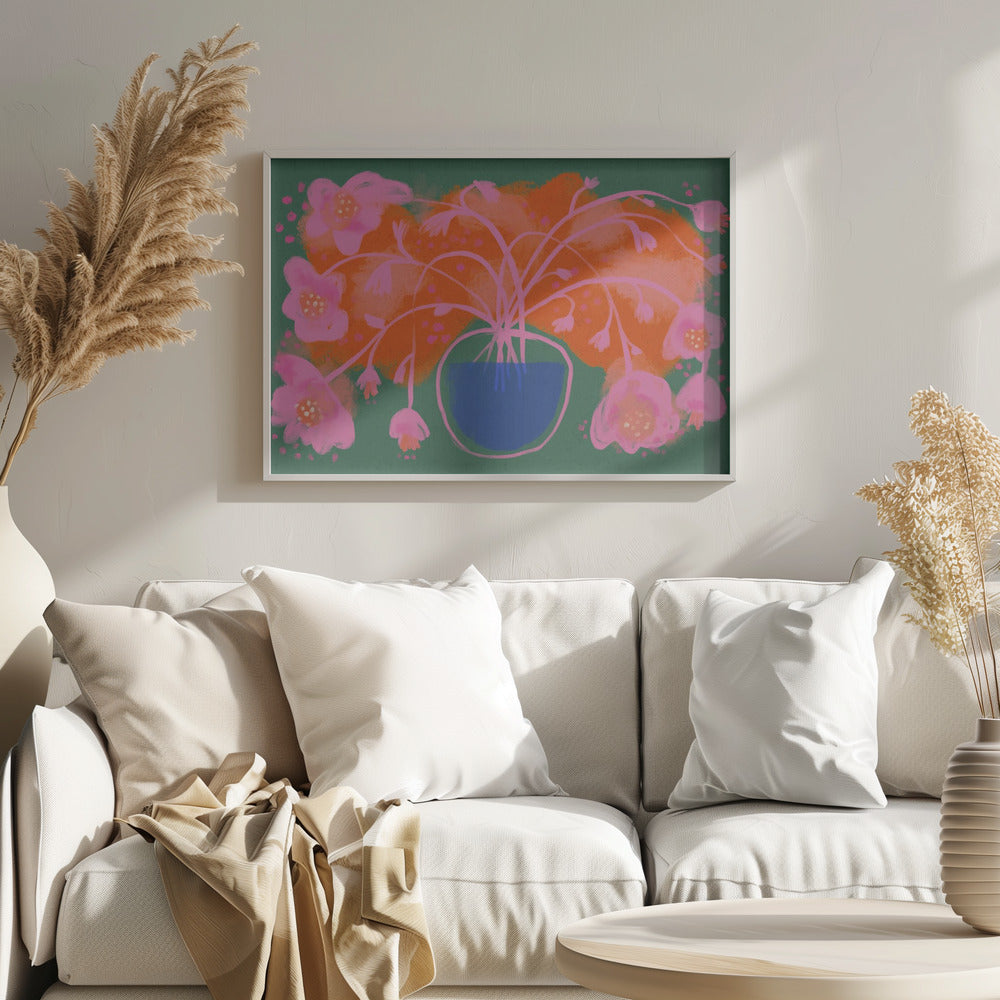 Pink Flower Bouquet Poster