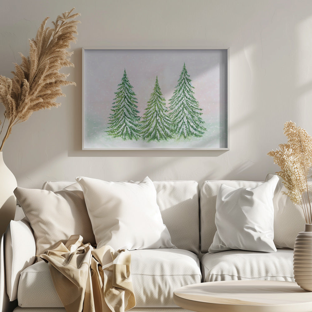 The snowy trees Poster