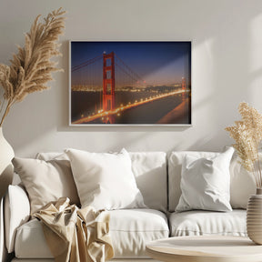 Evening Cityscape of Golden Gate Bridge Poster