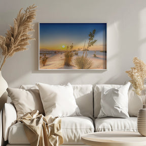 White Sands Sunset Poster