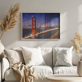 City Art Golden Gate Bridge Composing Poster