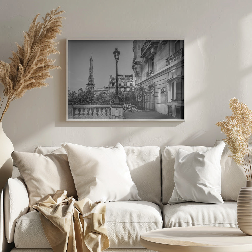 Monochrome Parisian Charme Poster