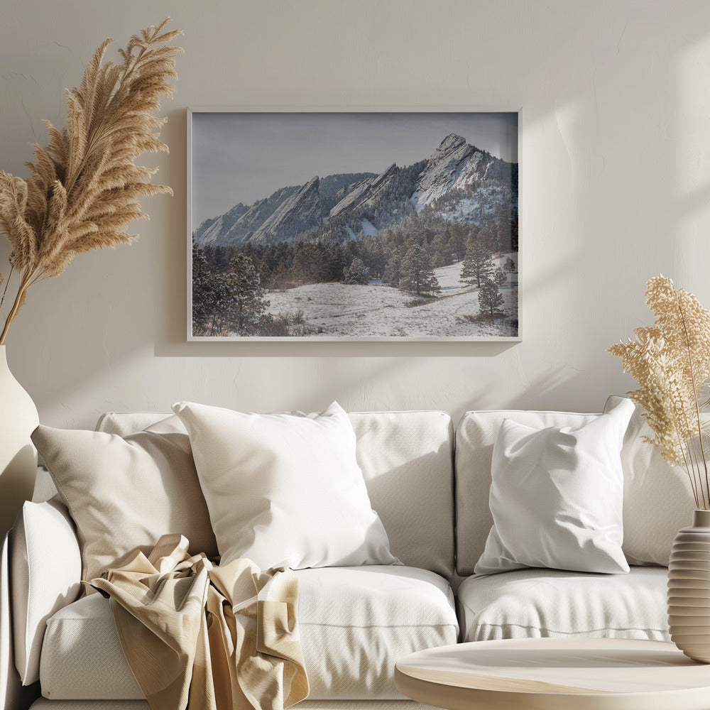 Boulder Flatirons Winter Poster