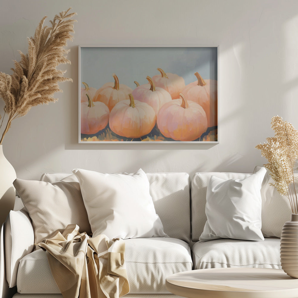 Pastel Pumpkins Poster