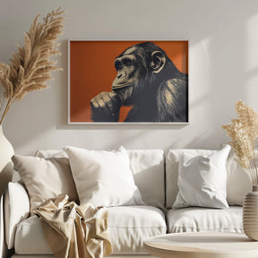 Thinking Monkey Poster