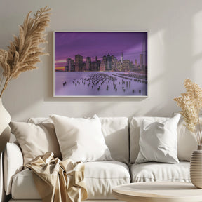 New York Violet Sunset Poster