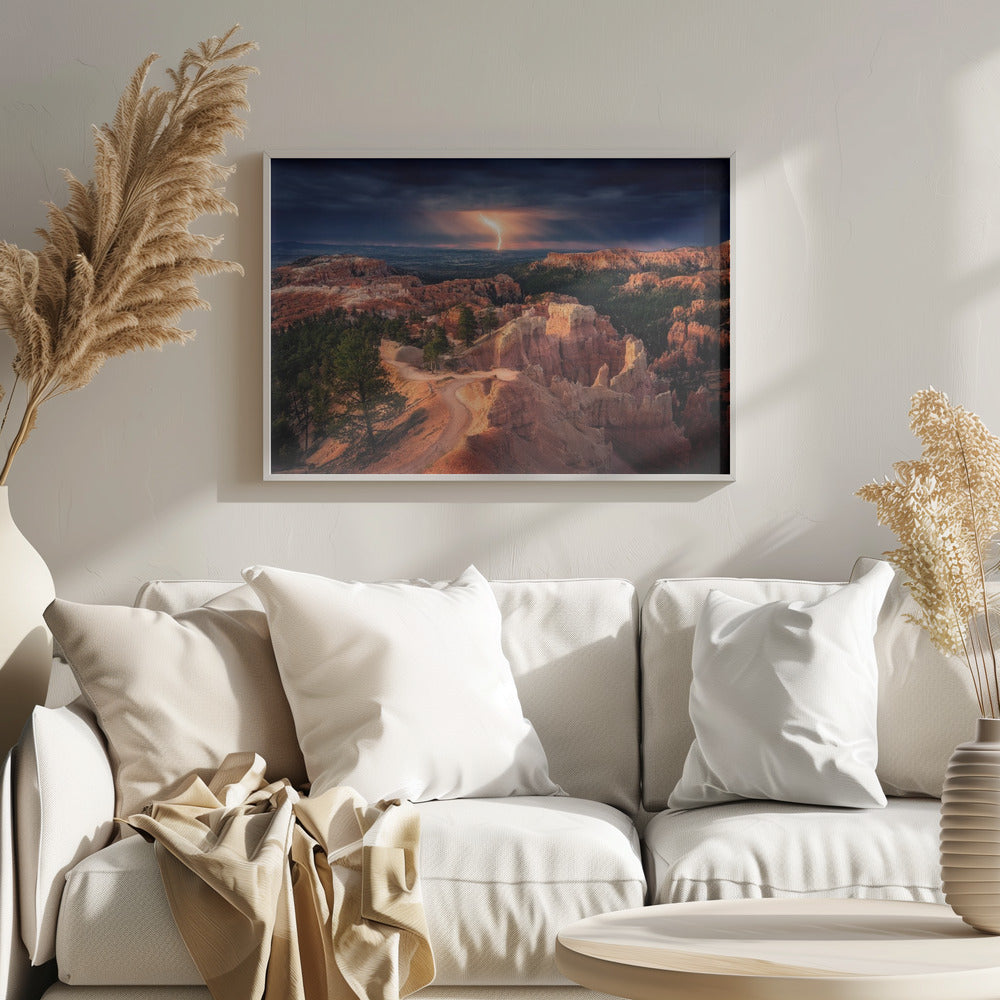 Lightning over Bryce Canyon Poster