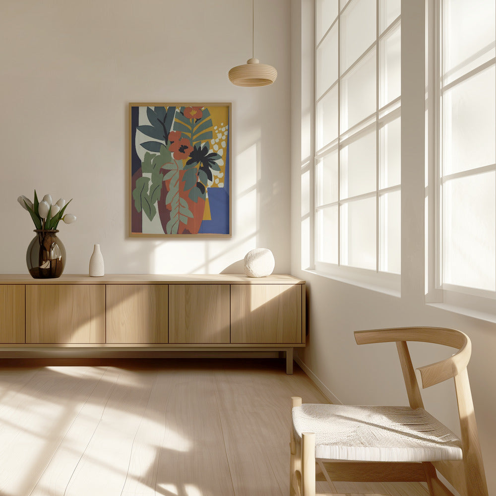 Abstract Flower Impressions Poster