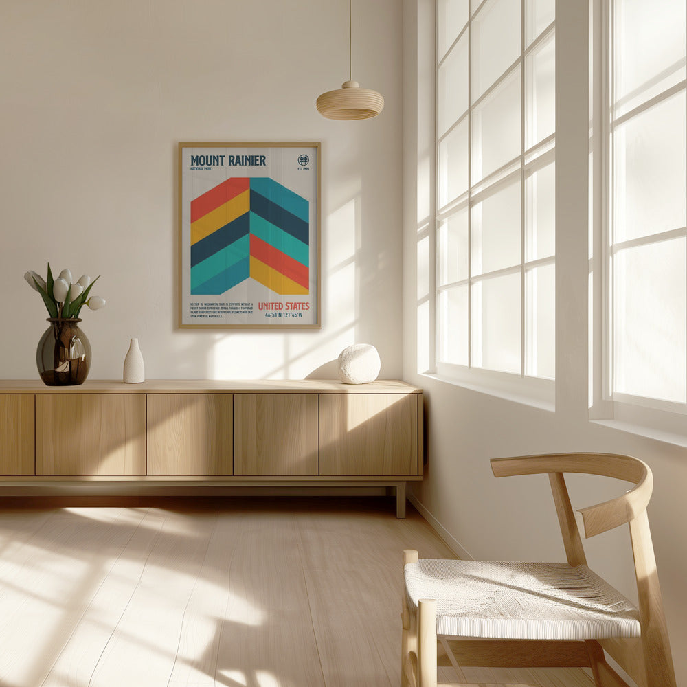 Mount Rainier National Park Travel Poster Poster