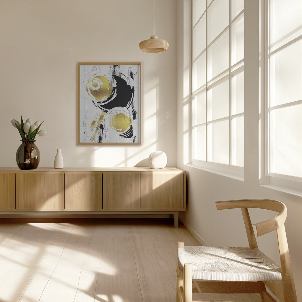 ABSTRACT ART Flying spheres Poster