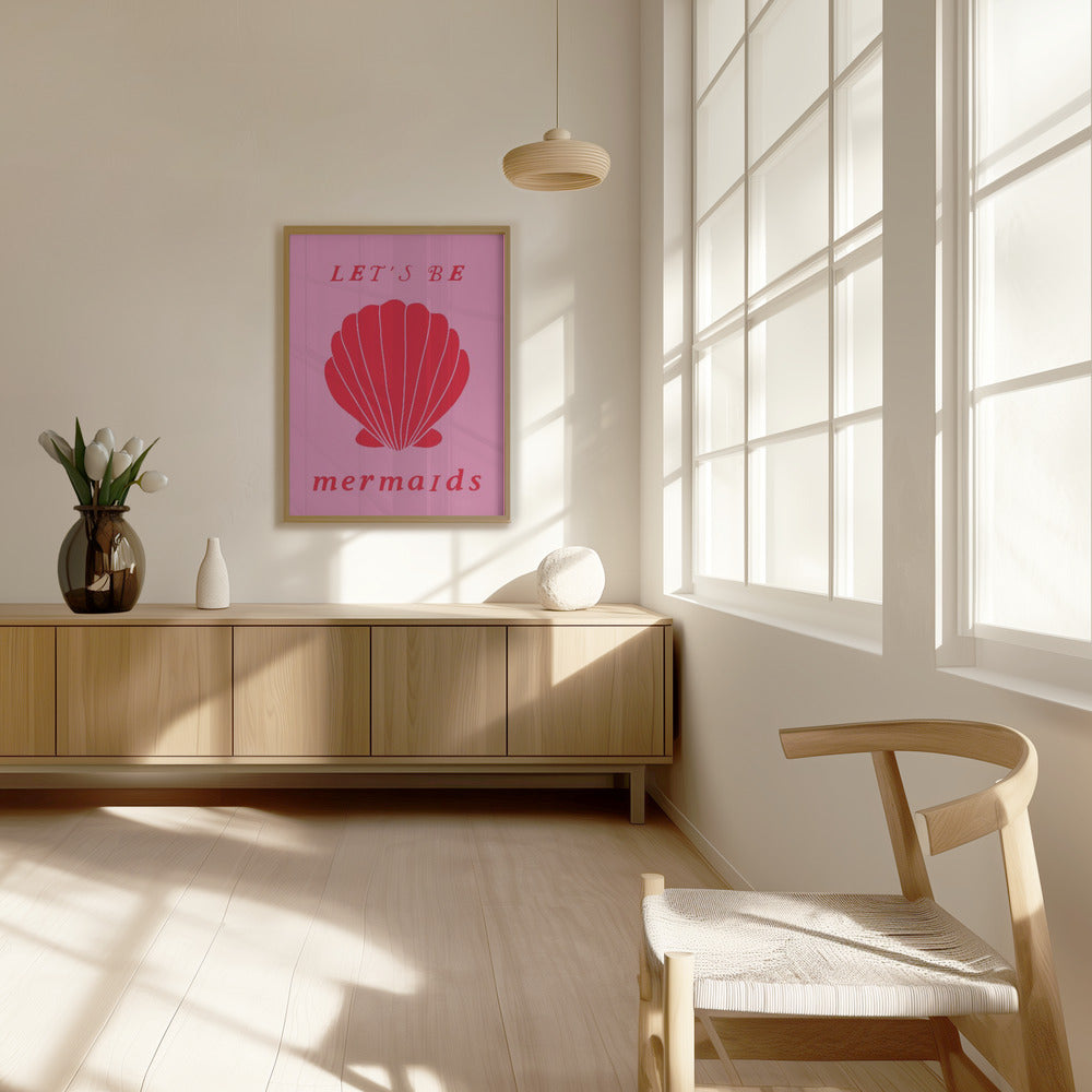 Mermaidspinkred Ratioiso Poster