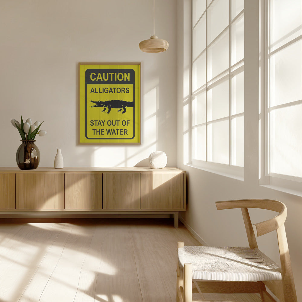 Caution   Alligators Poster