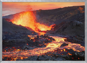 La Fournaise Volcano Poster