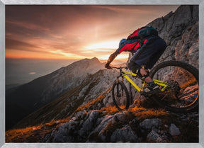 Golden hour high alpine ride Poster