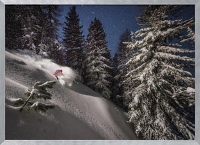 Night Powder turns with Adrien Coirier Poster