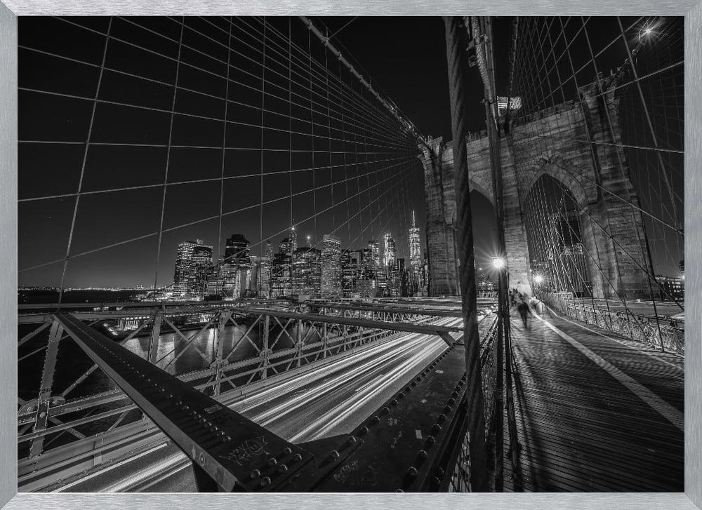 Brooklyn bridge lights Poster