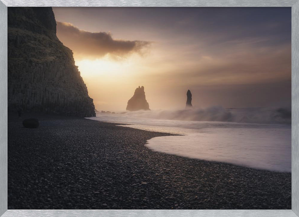 Reynisfjara sunrise Poster